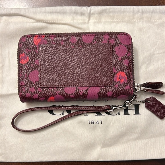Coach Double Zip Wallet floral print - Picture 2 of 4
